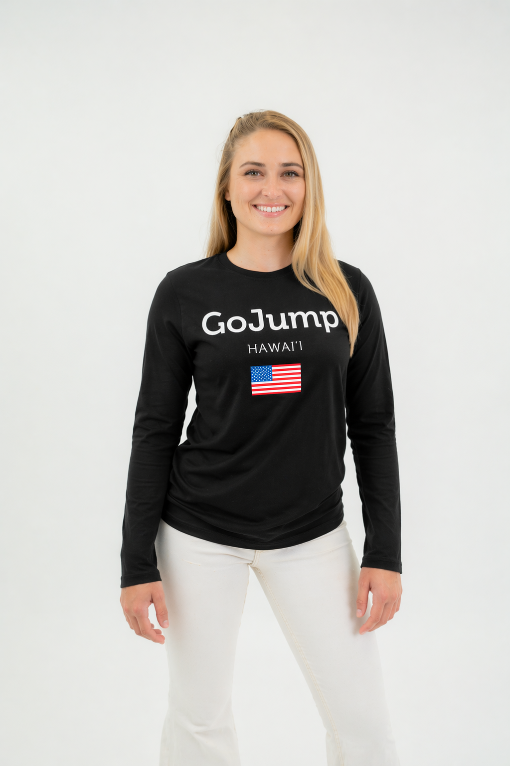 America Flag Hawaii - L/S Tee (F)