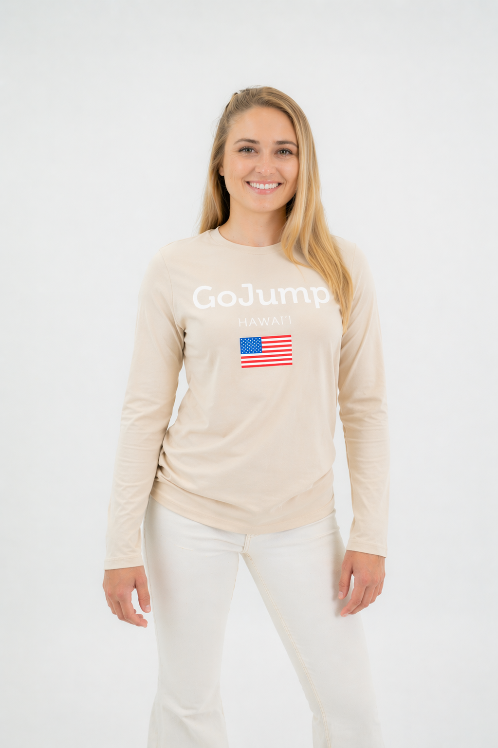 America Flag Hawaii - L/S Tee (F)