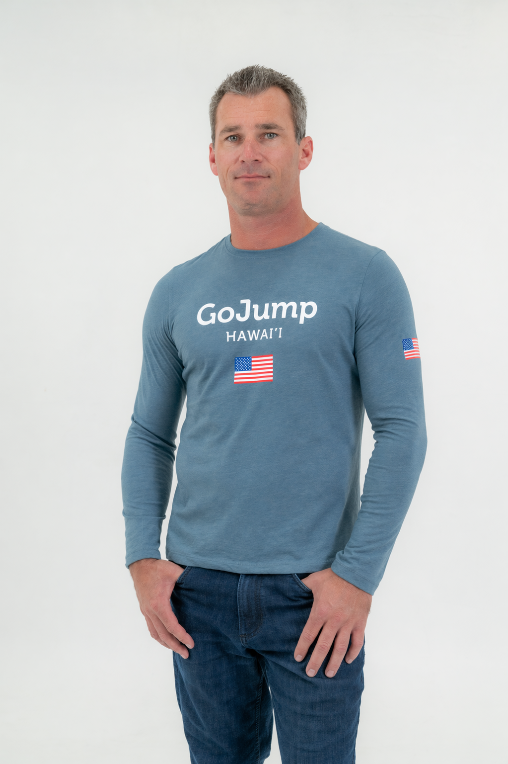 America Flag Hawaii - L/S Tee (M)