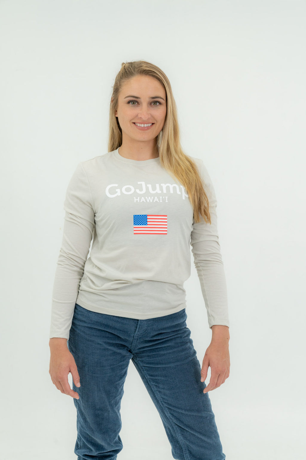 America Flag Hawaii - L/S Tee (F)