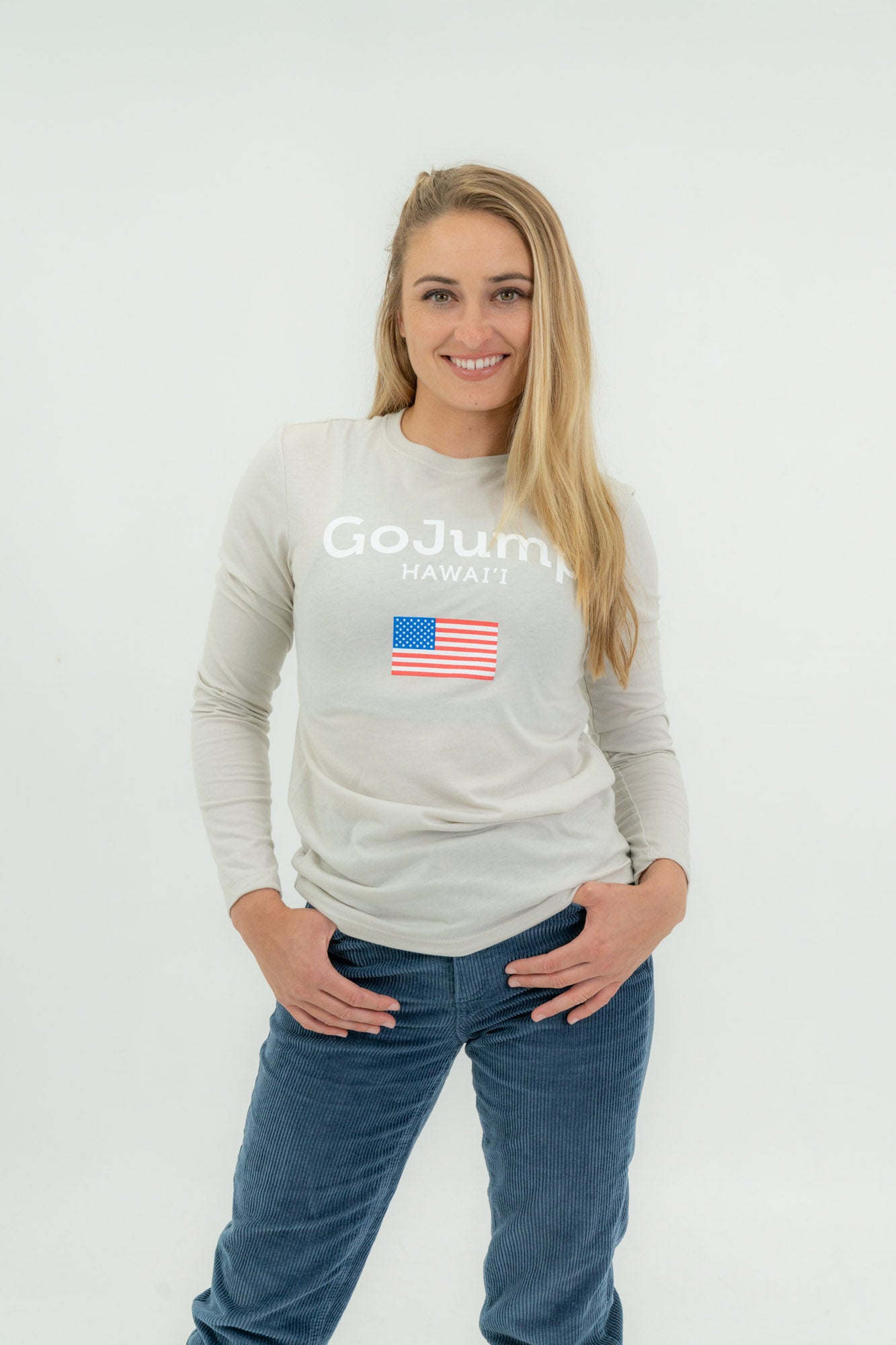 America Flag Hawaii - L/S Tee (F)