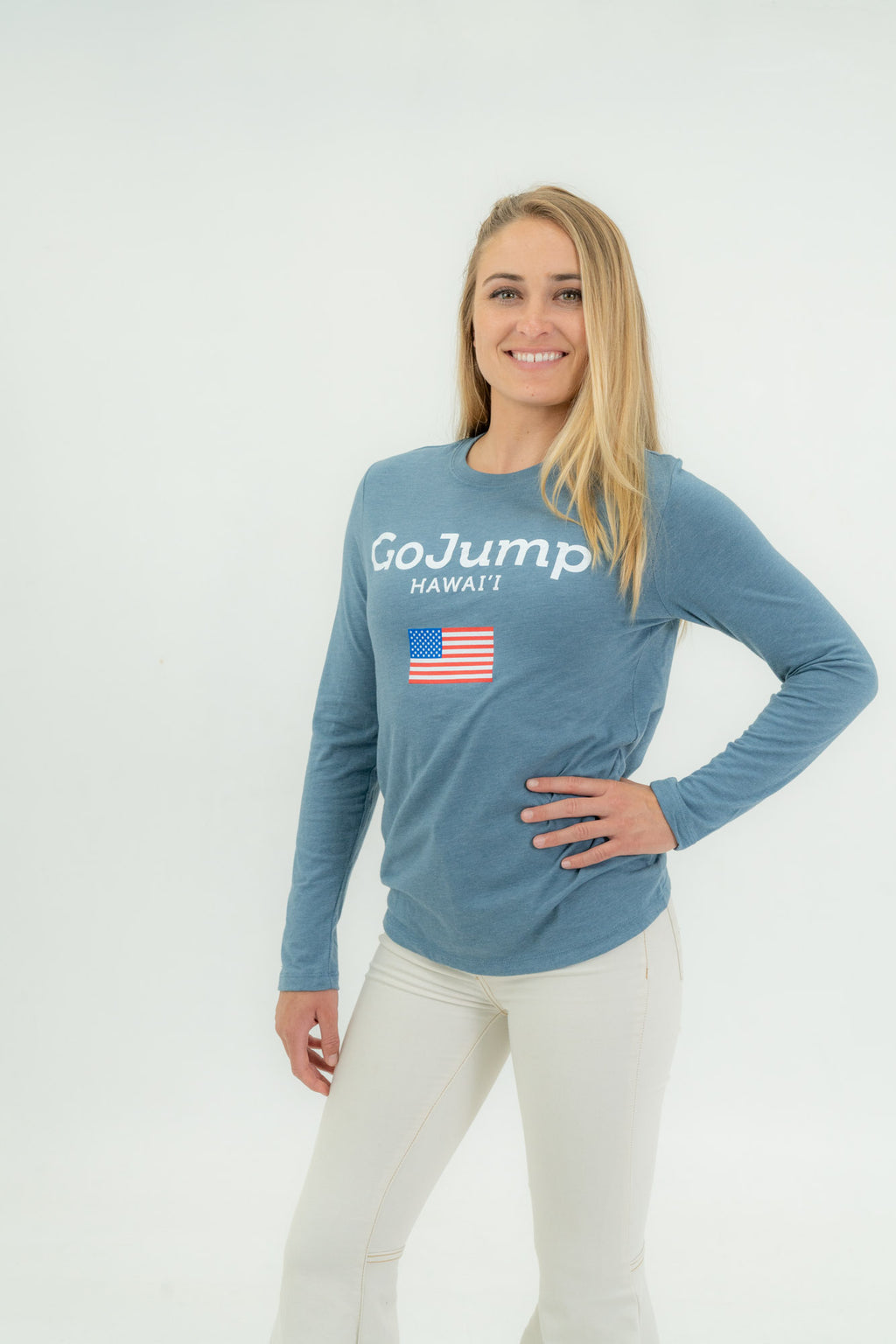 America Flag Hawaii - L/S Tee (F)