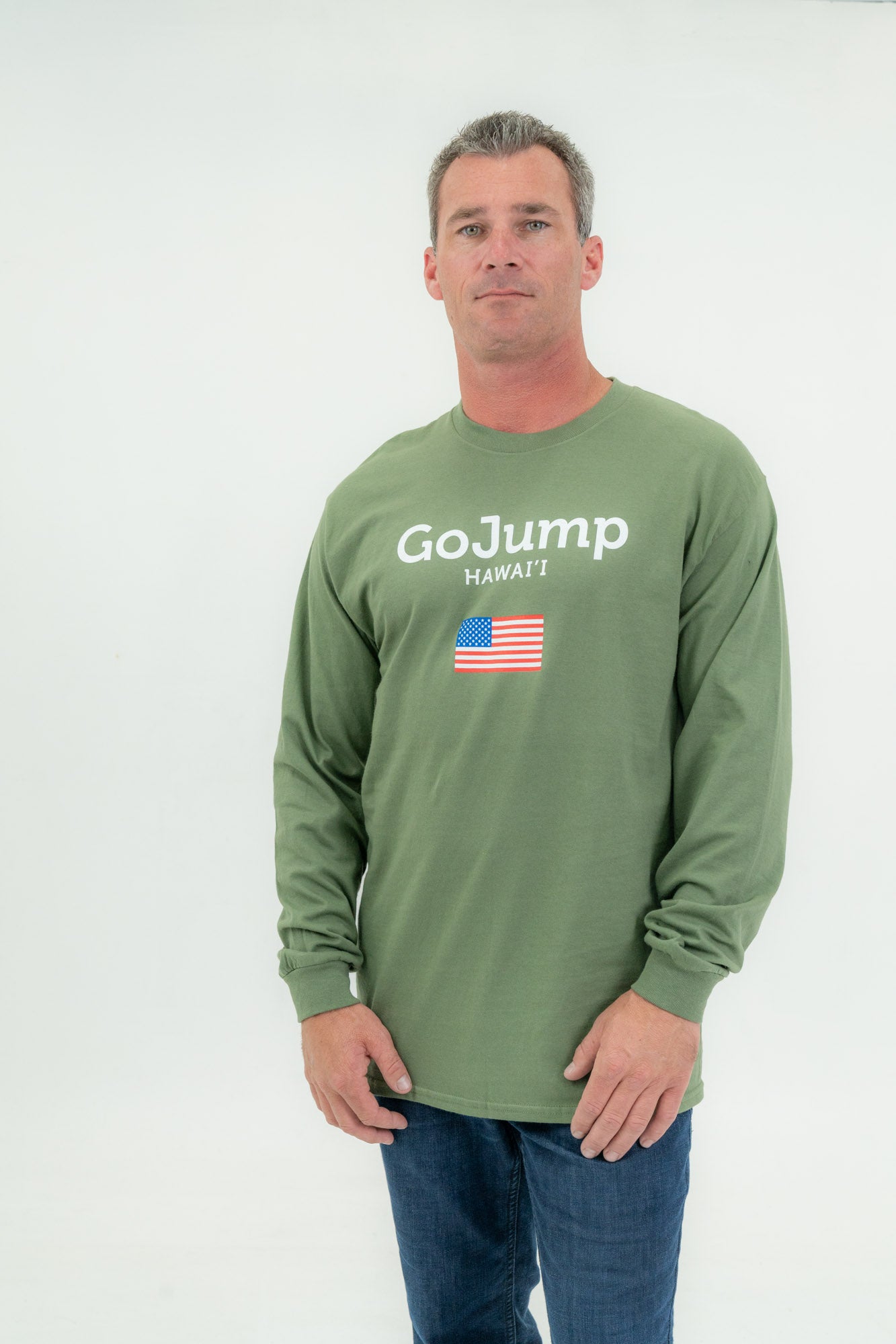 America Flag Hawaii - L/S Tee (M)