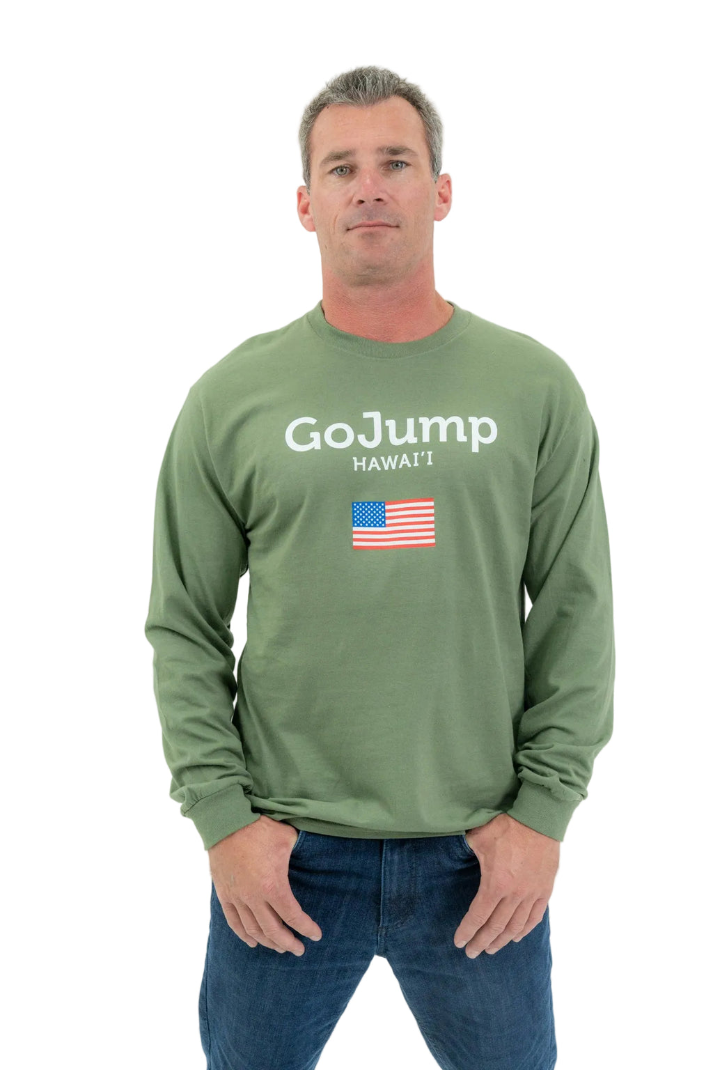 America Flag Hawaii - L/S Tee (M)