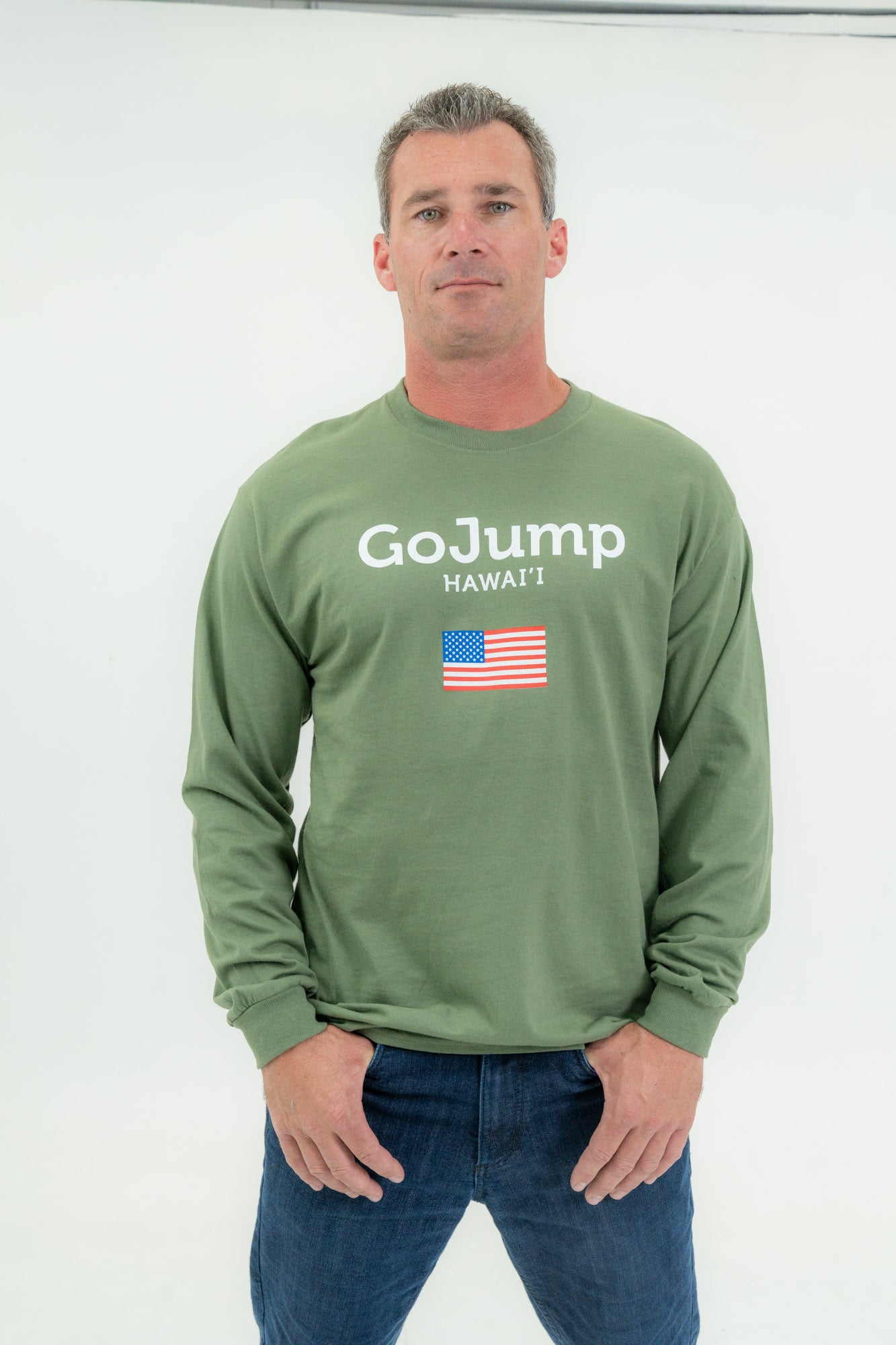 America Flag Hawaii - L/S Tee (M)